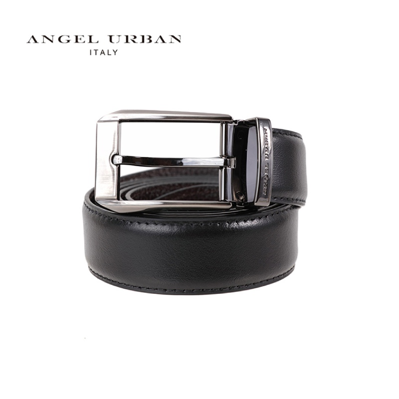 【ANGEL URBAN 義大利】頭層牛皮 - 鋅扣皮帶(0566-B27-01 8)✿30B001